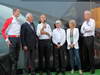 GP ITALIA, 08.09.2012- Alberto Bombassei (ITA) Brembo CEO presents Bernie Ecclestone (GBR) CEO Formula One Group (FOM) with a special Brembo brake to commemorate the 50th anniversary of the company with Luca Cordero di Montezemolo (ITA), President Ferrari e Marco Tronchetti Provera (ITA), Pirelli's President 