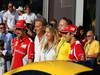 GP ITALIA, 08.09.2012- Benjamin Sloss Treynor (USA) Vice-President Google Management Group is presented with a Ferrari 512 he won in an auction to raise funds for victims of the Italian earthquake by Luca di Montezemolo (ITA) Ferrari President; Fernando Alonso (ESP) Ferrari; e Felipe Massa (BRA) Ferrari.
