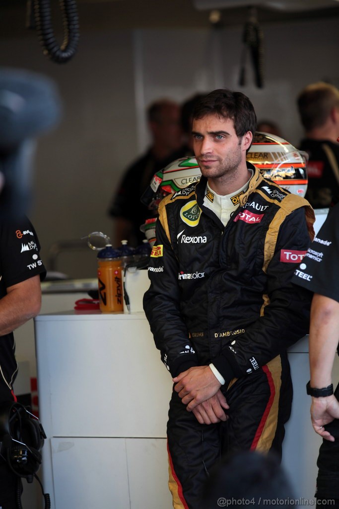 GP ITALIA, 07.09.2012- Prove Libere 1, Jerome D'Ambrosio (BEL), Lotus F1 Team E20 