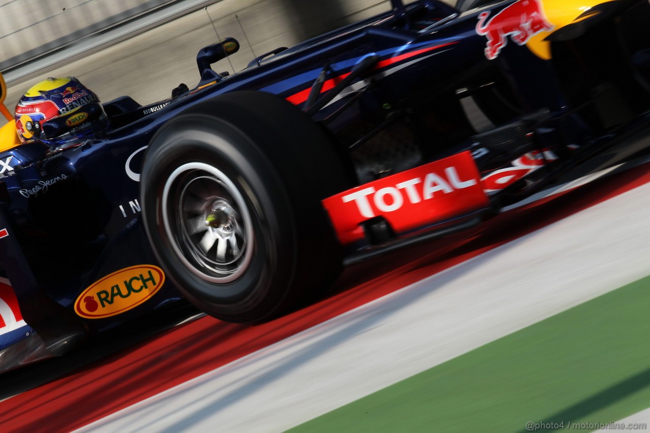 GP ITALIA, 07.09.2012- Prove Libere 1, Mark Webber (AUS) Red Bull Racing RB8 