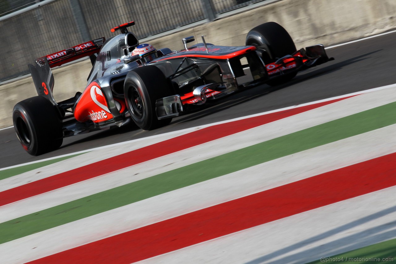 GP ITALIA, 07.09.2012- Prove Libere 1, Jenson Button (GBR) McLaren Mercedes MP4-27 