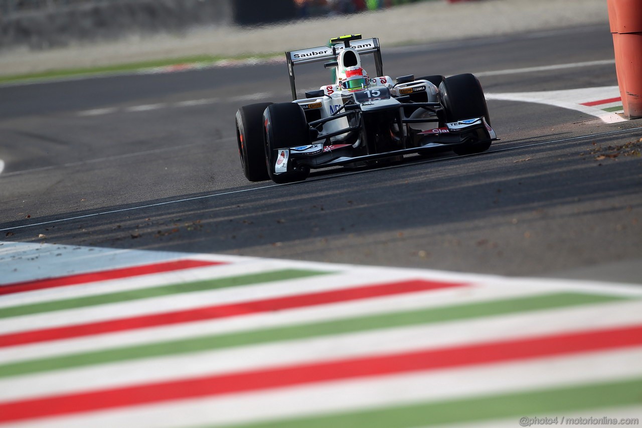 GP ITALIA, 07.09.2012- Prove Libere 1, Sergio Prez (MEX) Sauber F1 Team C31 