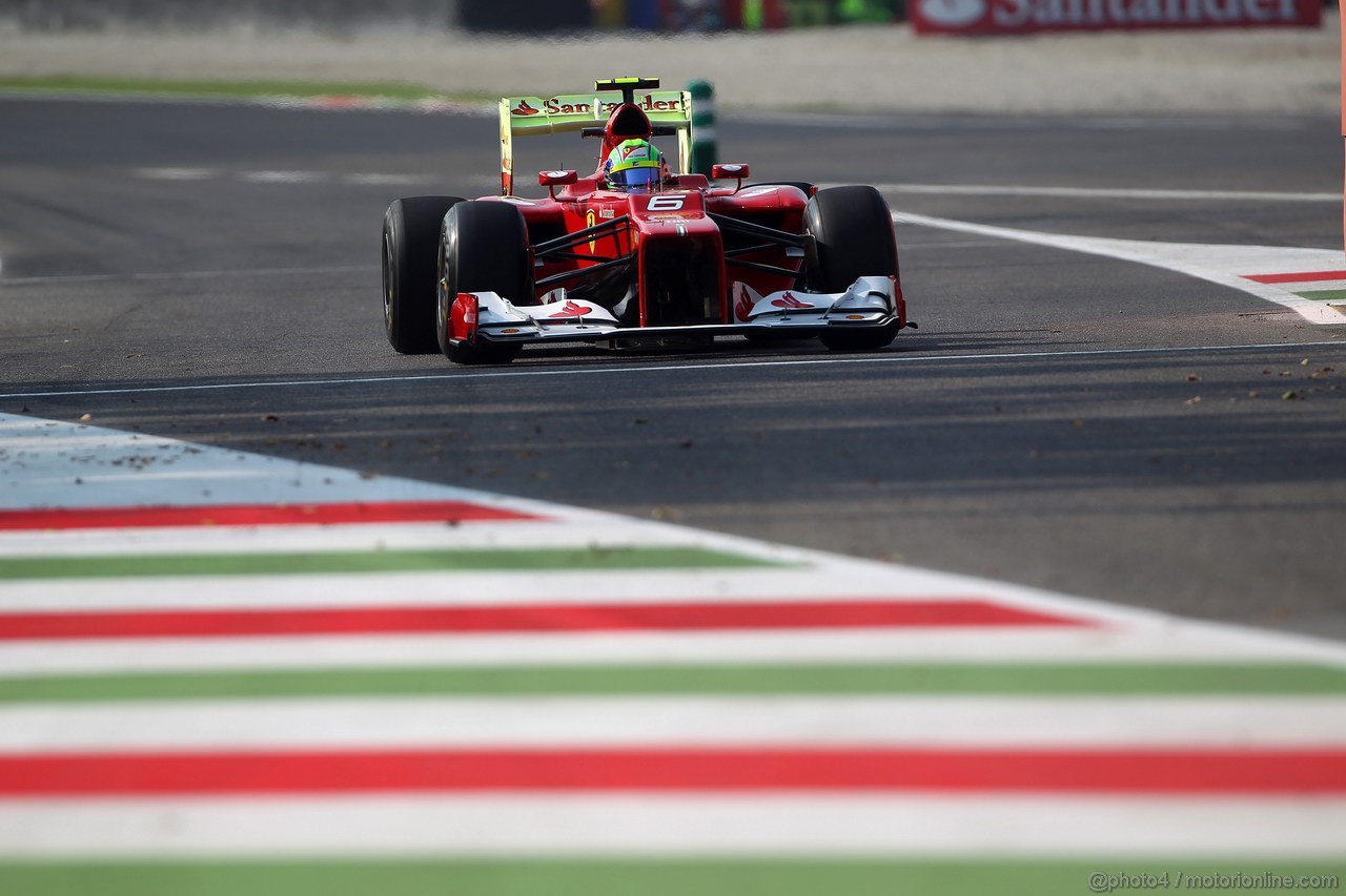 GP ITALIA, 07.09.2012- Prove Libere 1, Felipe Massa (BRA) Ferrari F2012 