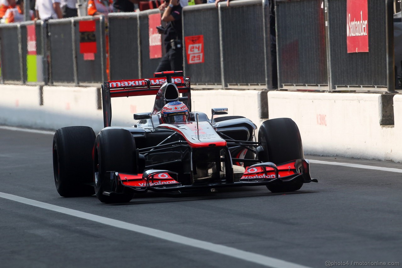GP ITALIA, 07.09.2012- Prove Libere 1, Jenson Button (GBR) McLaren Mercedes MP4-27 