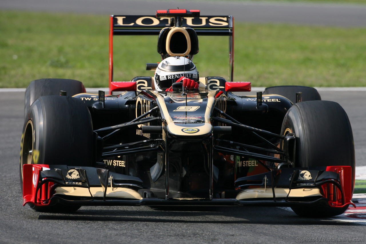 GP ITALIA, 07.09.2012- Prove Libere 1, Kimi Raikkonen (FIN) Lotus F1 Team E20 