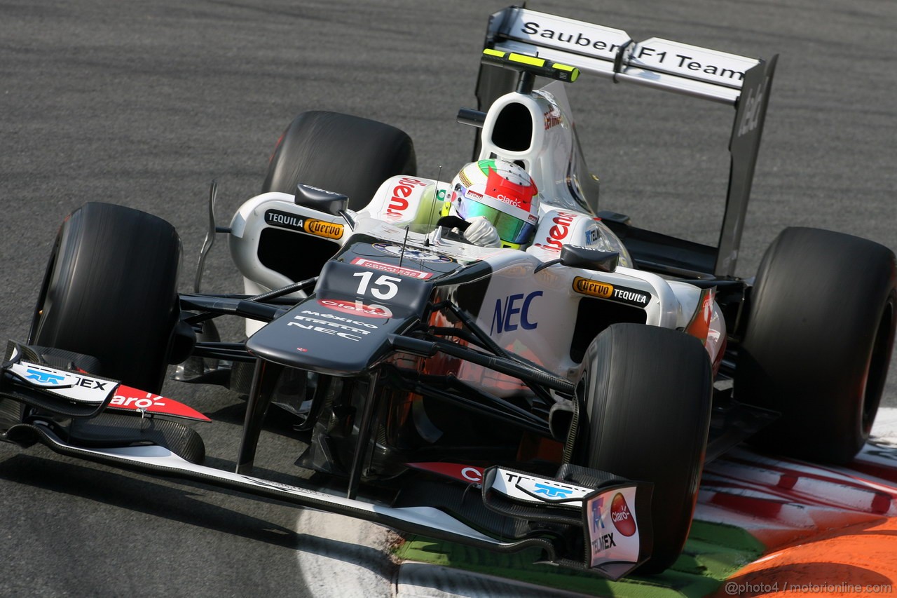 GP ITALIA, 07.09.2012- Prove Libere 1, Sergio Prez (MEX) Sauber F1 Team C31 