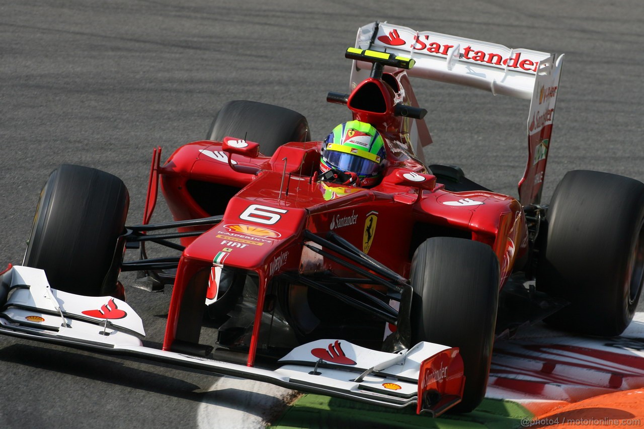 GP ITALIA, 07.09.2012- Prove Libere 1, Felipe Massa (BRA) Ferrari F2012 