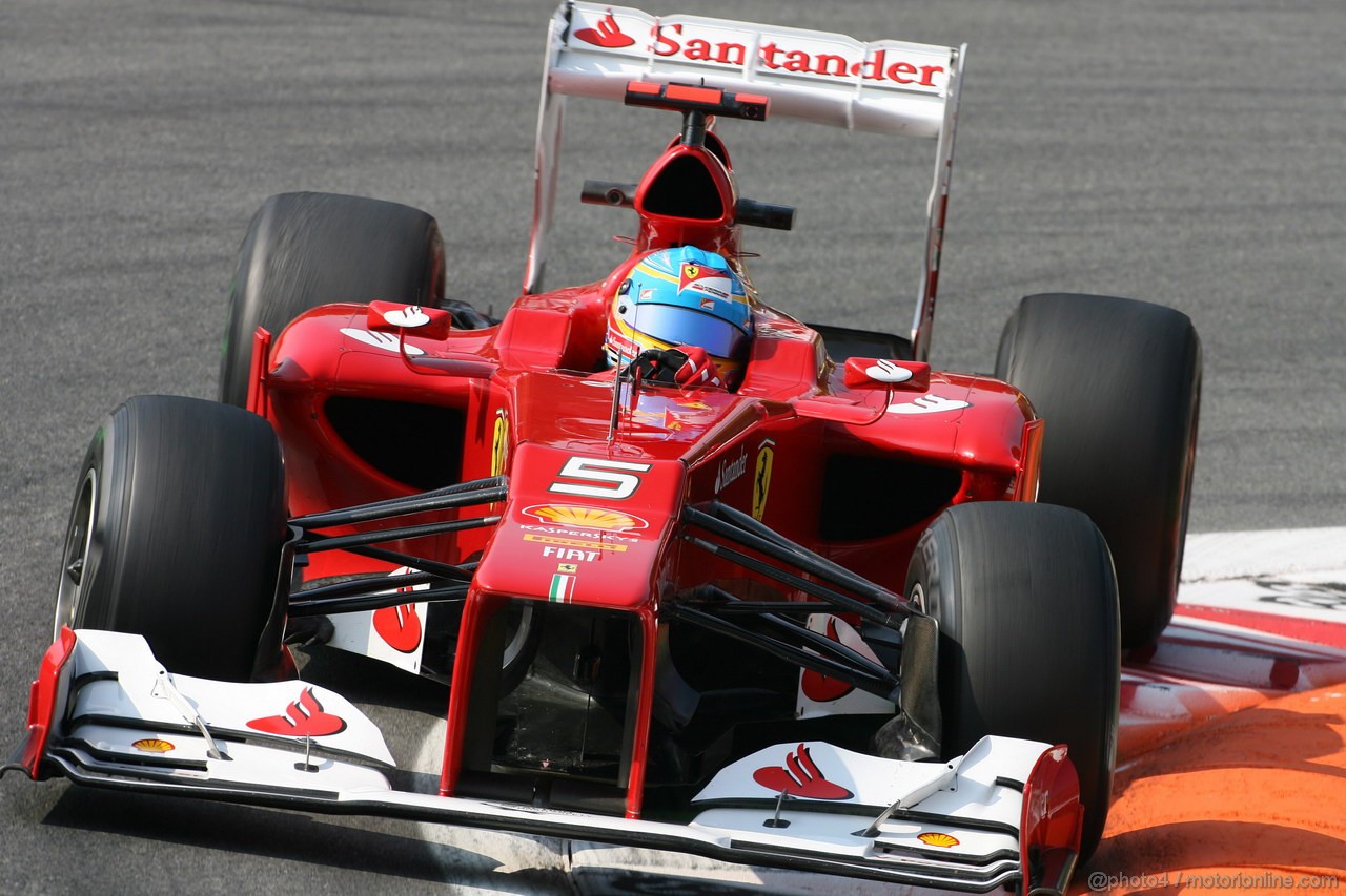 GP ITALIA, 07.09.2012- Prove Libere 1, Fernando Alonso (ESP) Ferrari F2012 