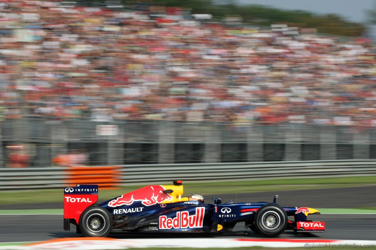 GP ITALIA, 07.09.2012- Prove Libere 1, Sebastian Vettel (GER) Red Bull Racing RB8 