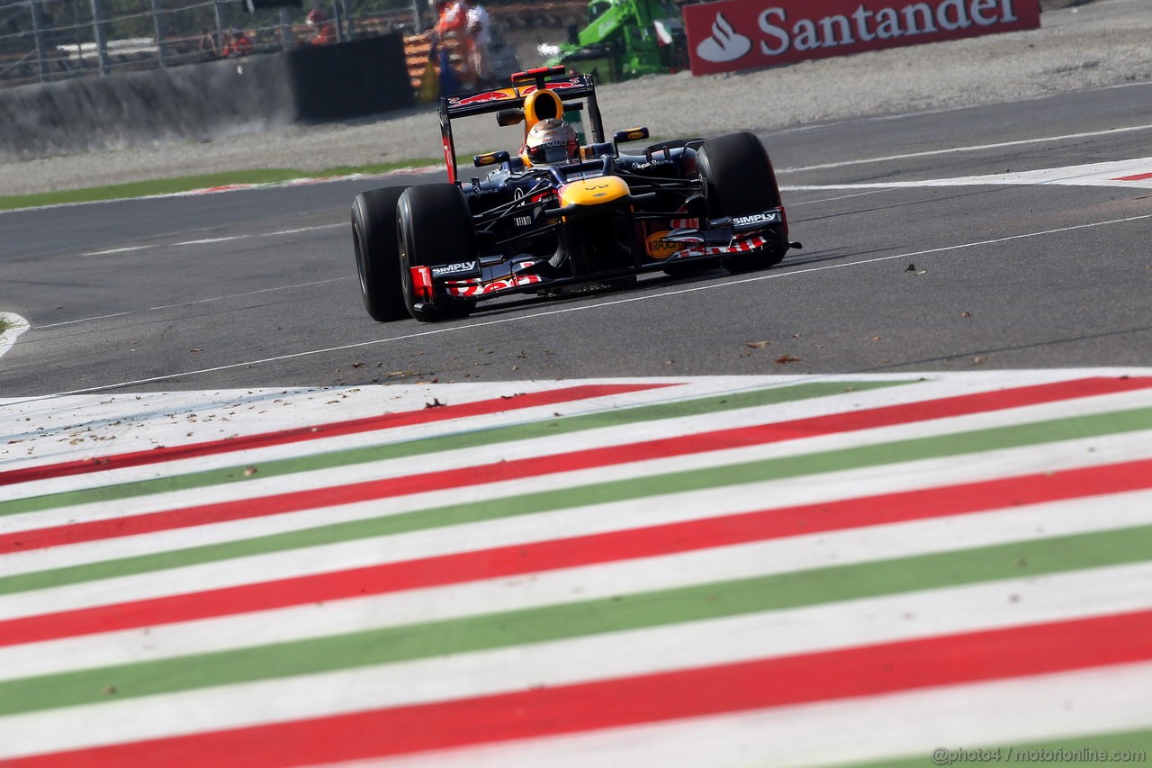 GP ITALIA, 07.09.2012- Prove Libere 1, Sebastian Vettel (GER) Red Bull Racing RB8 