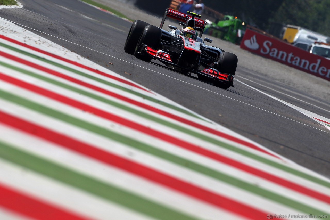 GP ITALIA, 07.09.2012- Prove Libere 1, Lewis Hamilton (GBR) McLaren Mercedes MP4-27 