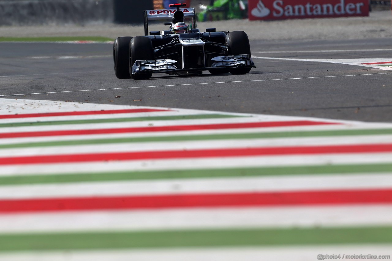 GP ITALIA, 07.09.2012- Prove Libere 1, Pastor Maldonado (VEN) Williams F1 Team FW34 