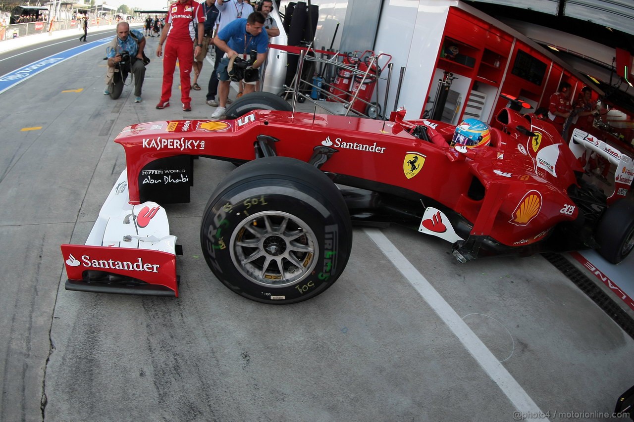 GP ITALIA, 07.09.2012- Prove Libere 1, Fernando Alonso (ESP) Ferrari F2012 