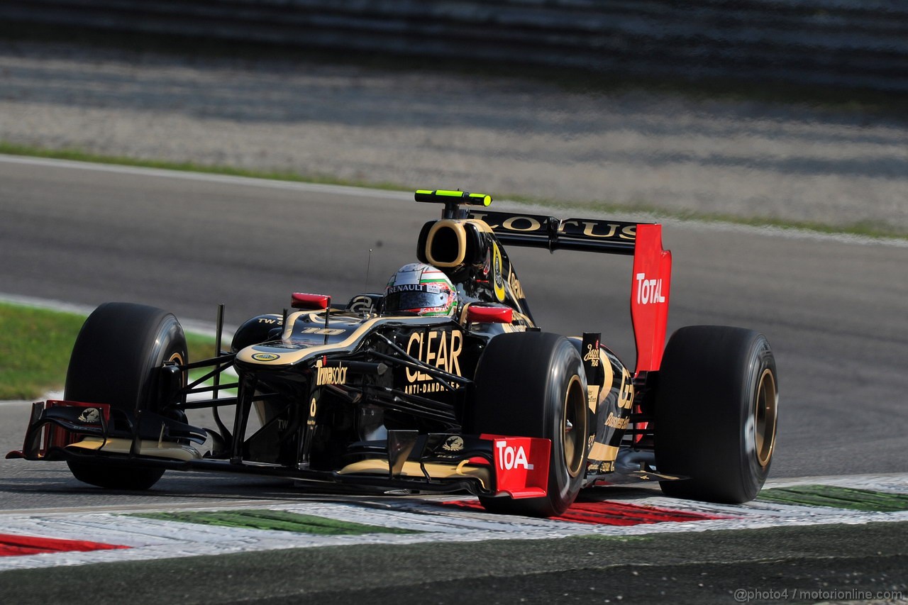 GP ITALIA, 07.09.2012- Prove Libere 1, Jerome D'Ambrosio (BEL), Lotus F1 Team E20 