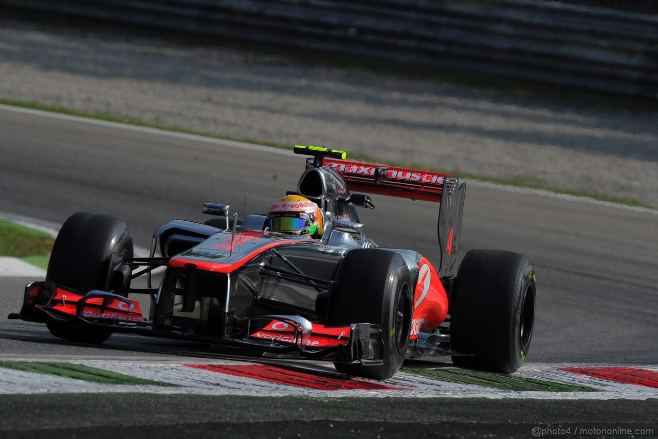 GP ITALIA, 07.09.2012- Prove Libere 1, Lewis Hamilton (GBR) McLaren Mercedes MP4-27 