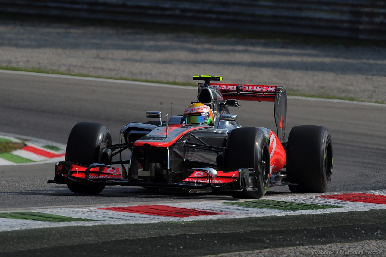 GP ITALIA, 07.09.2012- Prove Libere 1, Lewis Hamilton (GBR) McLaren Mercedes MP4-27 