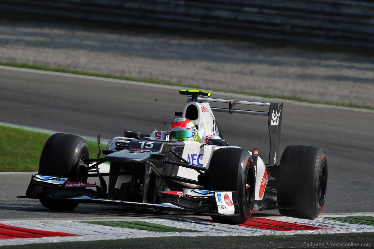 GP ITALIA, 07.09.2012- Prove Libere 1, Sergio Prez (MEX) Sauber F1 Team C31 