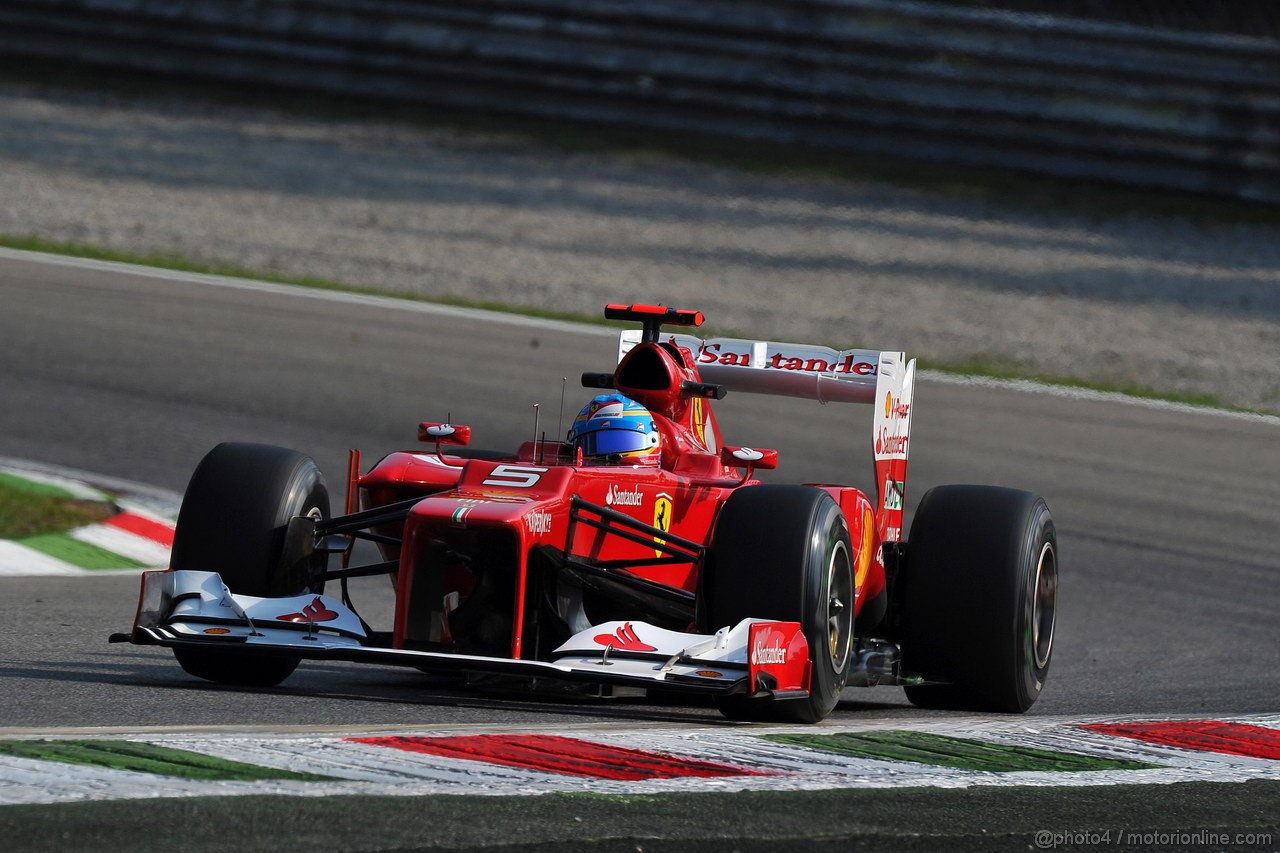 GP ITALIA, 07.09.2012- Prove Libere 1, Fernando Alonso (ESP) Ferrari F2012 