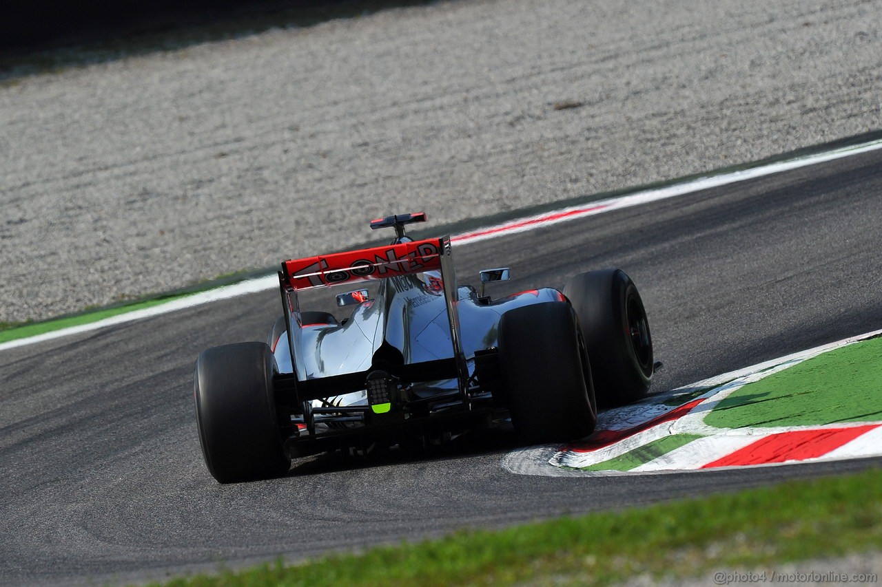 GP ITALIA, 07.09.2012- Prove Libere 1, Jenson Button (GBR) McLaren Mercedes MP4-27 