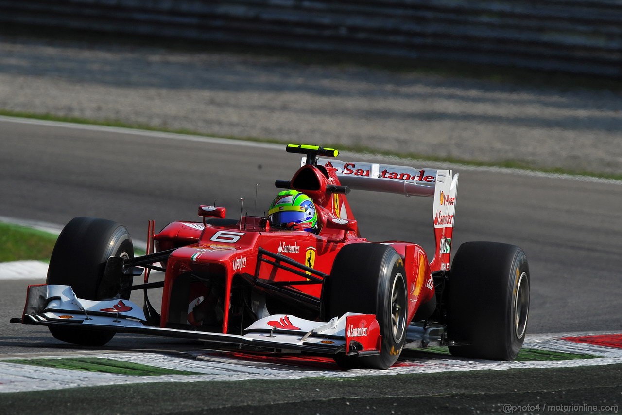 GP ITALIA, 07.09.2012- Prove Libere 1, Felipe Massa (BRA) Ferrari F2012 