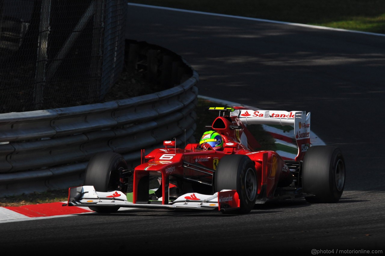 GP ITALIA, 07.09.2012- Prove Libere 1, Felipe Massa (BRA) Ferrari F2012 