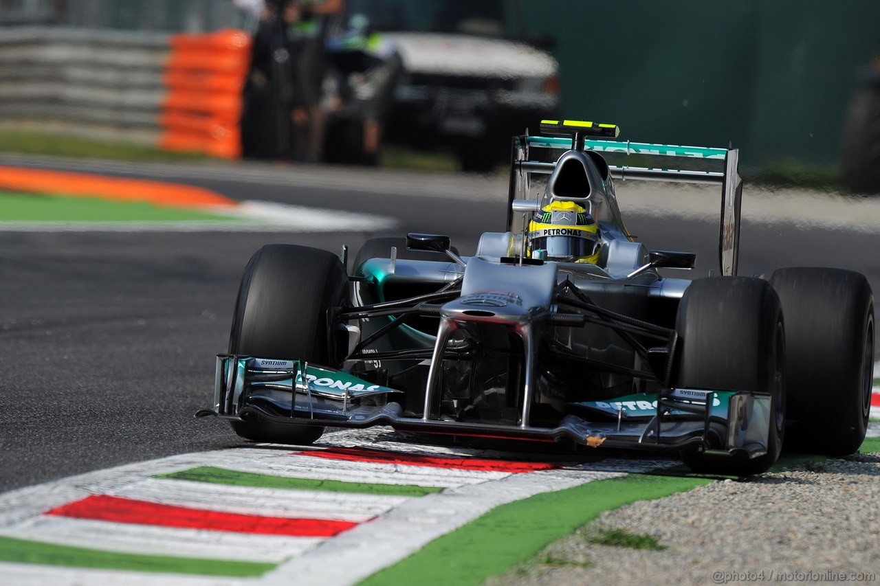 GP ITALIA, 07.09.2012- Prove Libere 1, Nico Rosberg (GER) Mercedes AMG F1 W03 