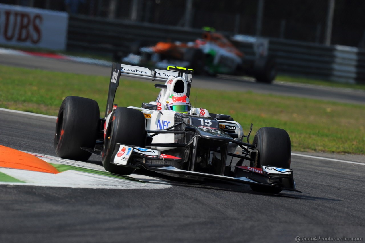 GP ITALIA, 07.09.2012- Prove Libere 1, Sergio Prez (MEX) Sauber F1 Team C31 