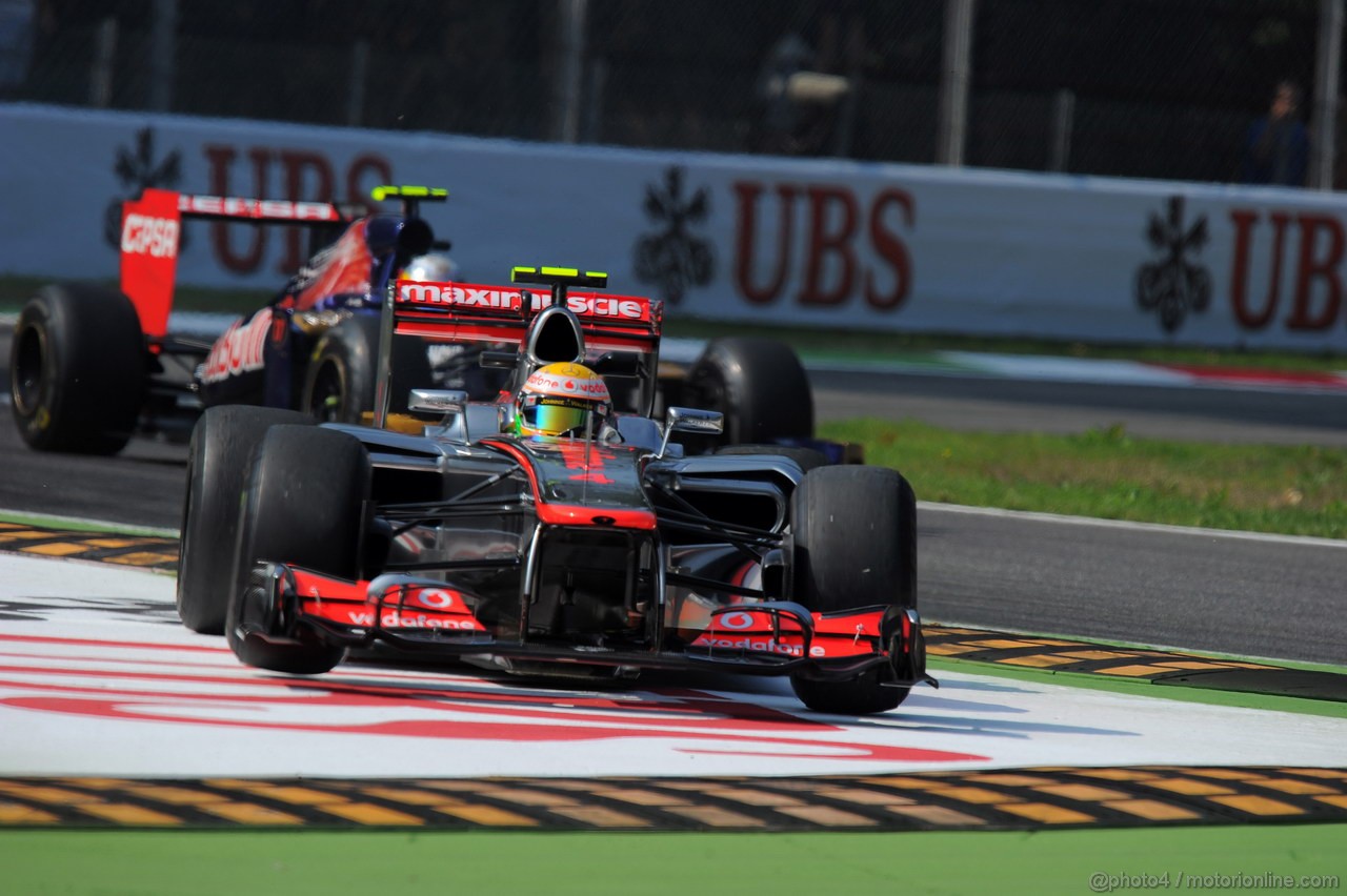 GP ITALIA, 07.09.2012- Prove Libere 1, Lewis Hamilton (GBR) McLaren Mercedes MP4-27 