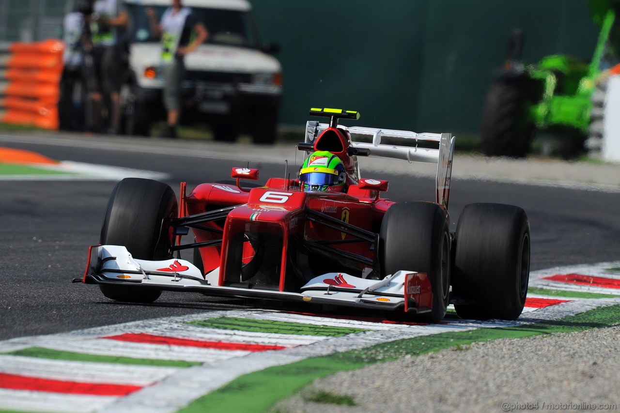 GP ITALIA, 07.09.2012- Prove Libere 1, Felipe Massa (BRA) Ferrari F2012 