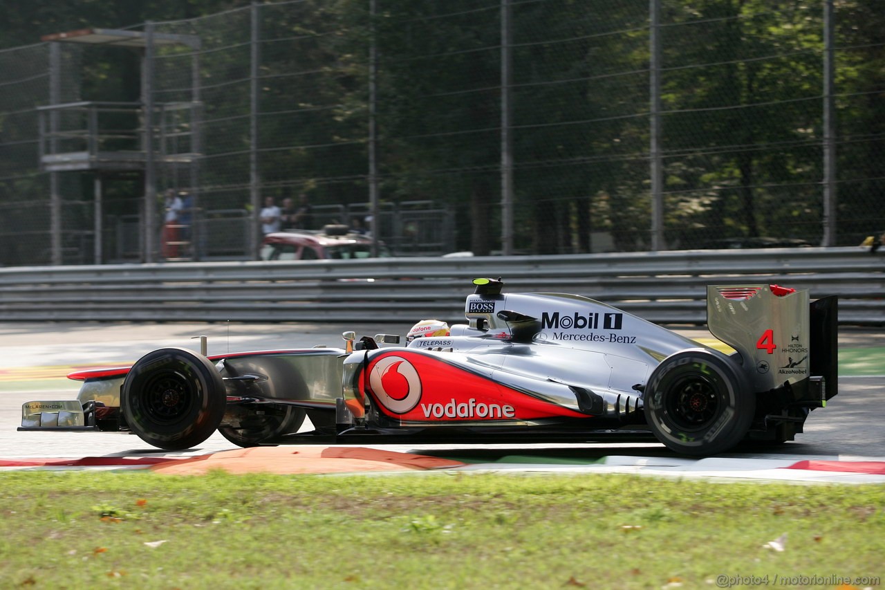 GP ITALIA, 07.09.2012- Prove Libere 1, Lewis Hamilton (GBR) McLaren Mercedes MP4-27 