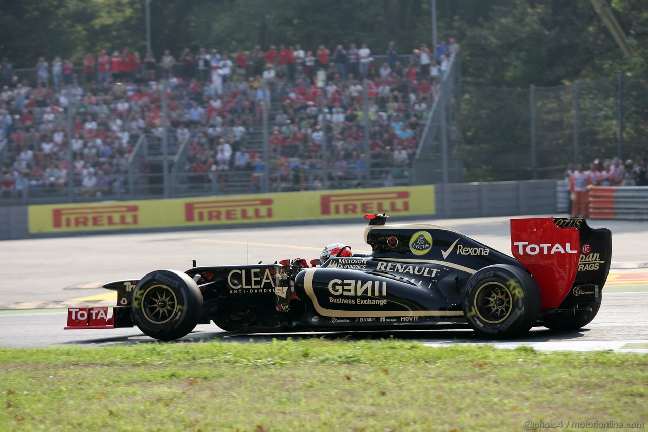 GP ITALIA, 07.09.2012- Prove Libere 1, Kimi Raikkonen (FIN) Lotus F1 Team E20 