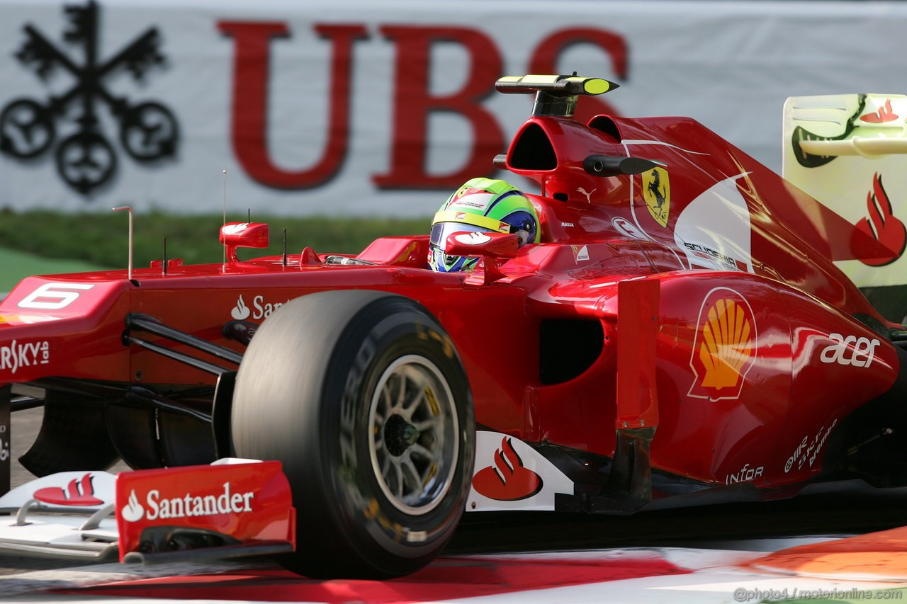 GP ITALIA, 07.09.2012- Prove Libere 1, Felipe Massa (BRA) Ferrari F2012 