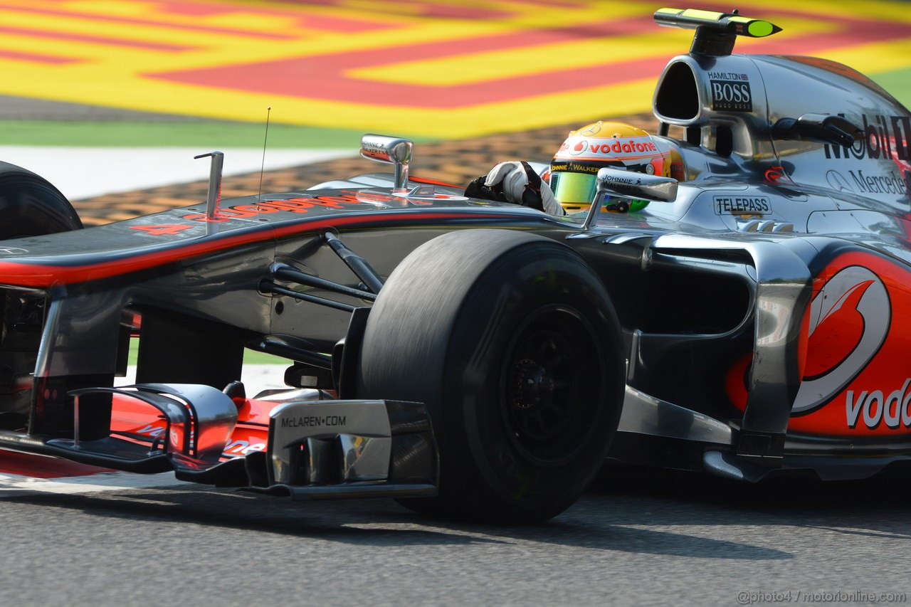 GP ITALIA, 07.09.2012- Prove Libere 1, Lewis Hamilton (GBR) McLaren Mercedes MP4-27 