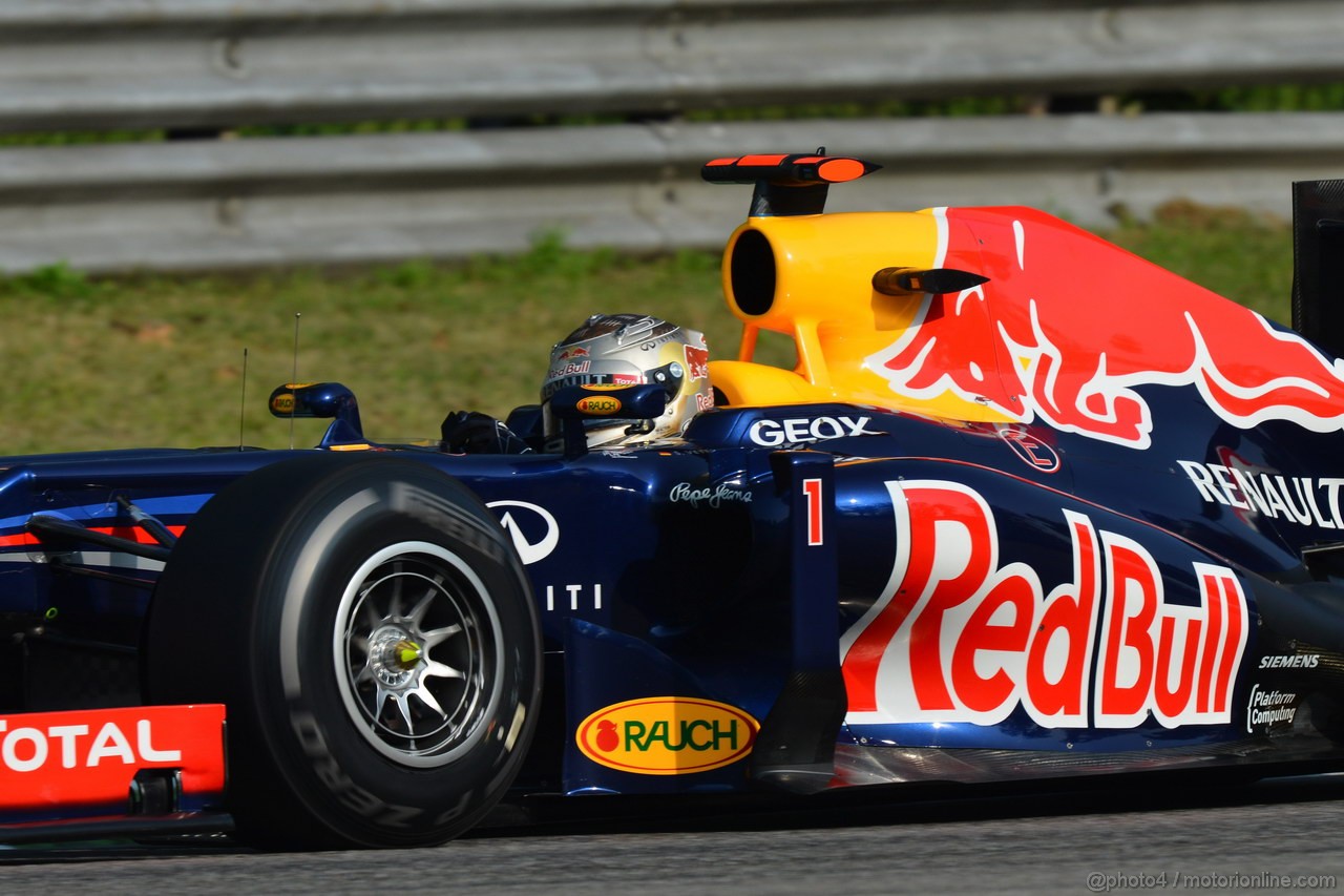 GP ITALIA, 07.09.2012- Prove Libere 1, Sebastian Vettel (GER) Red Bull Racing RB8 