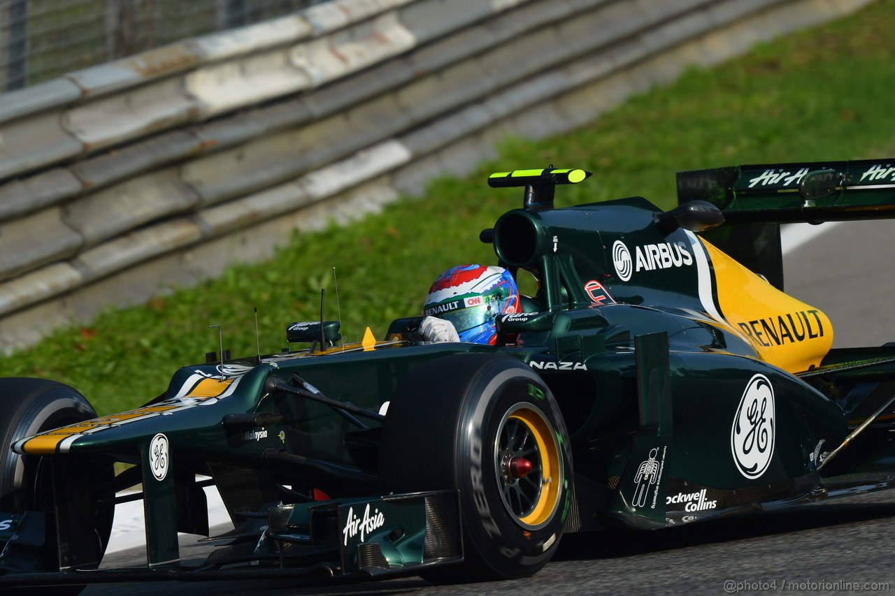 GP ITALIA, 07.09.2012- Prove Libere 1, Vitaly Petrov (RUS) Caterham F1 Team CT01 