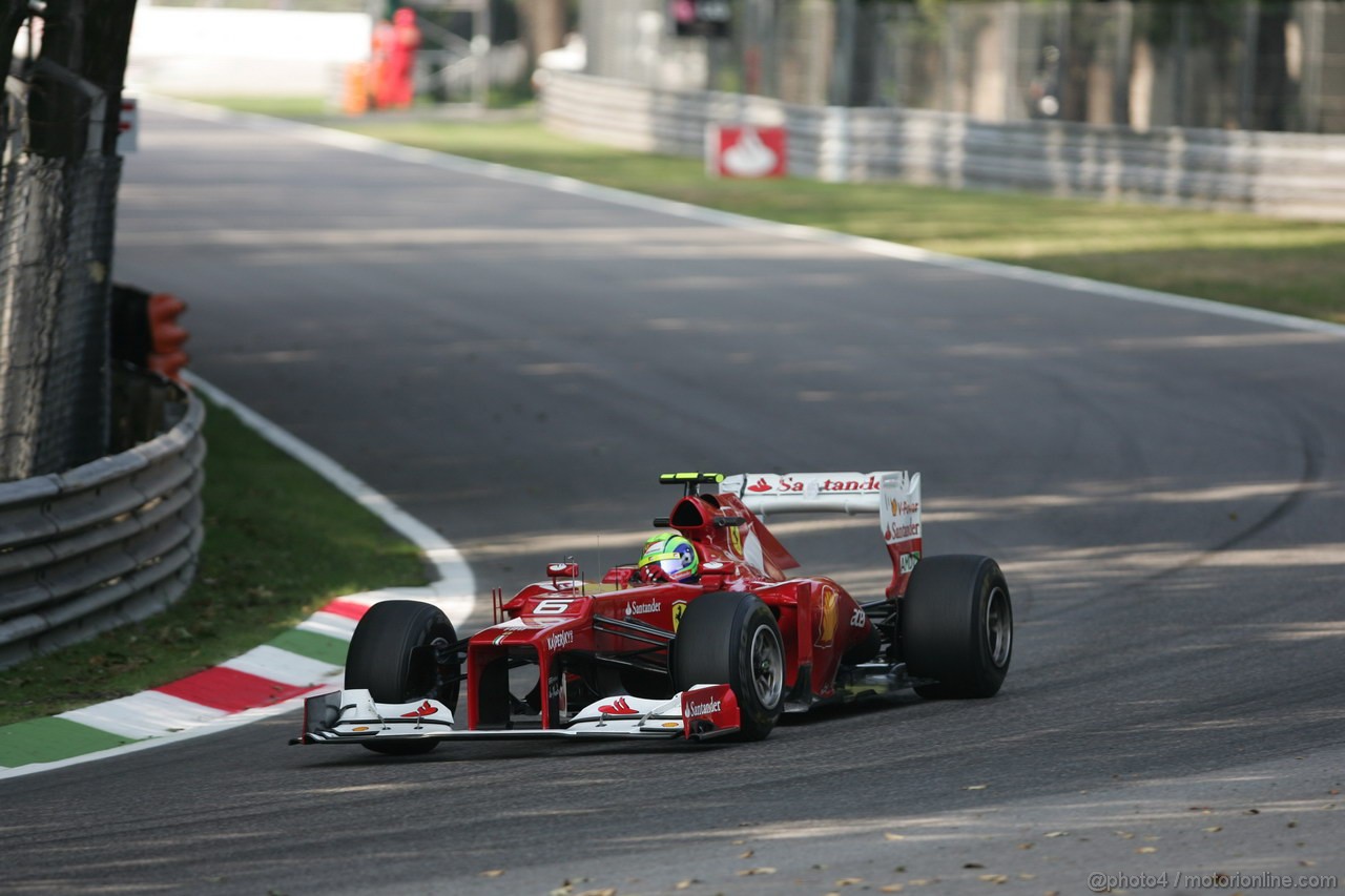 GP ITALIA, 07.09.2012- Prove Libere 1, Felipe Massa (BRA) Ferrari F2012 