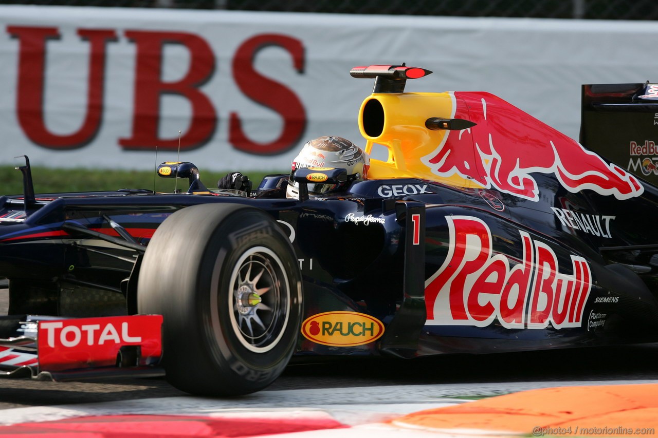 GP ITALIA, 07.09.2012- Prove Libere 1, Sebastian Vettel (GER) Red Bull Racing RB8 