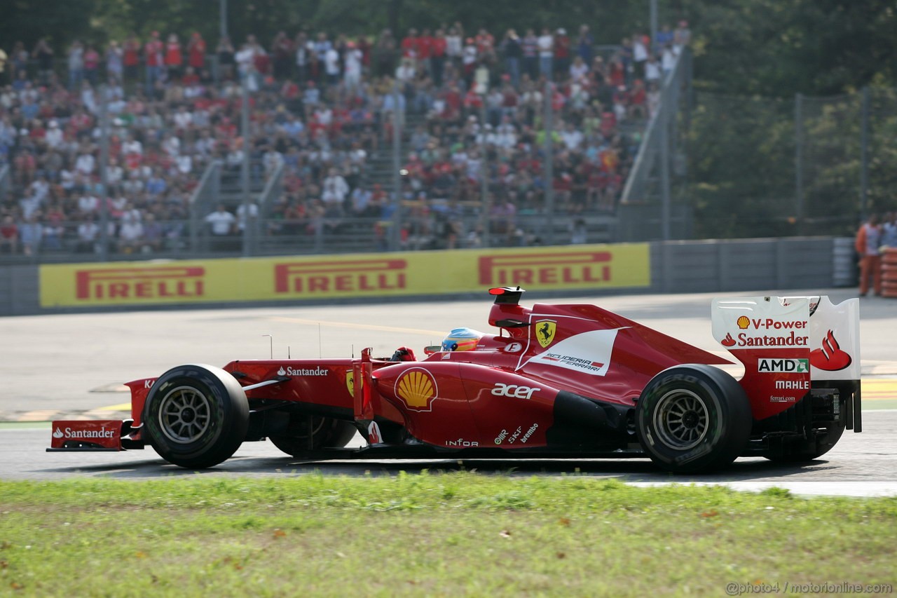 GP ITALIA, 07.09.2012- Prove Libere 1, Fernando Alonso (ESP) Ferrari F2012 