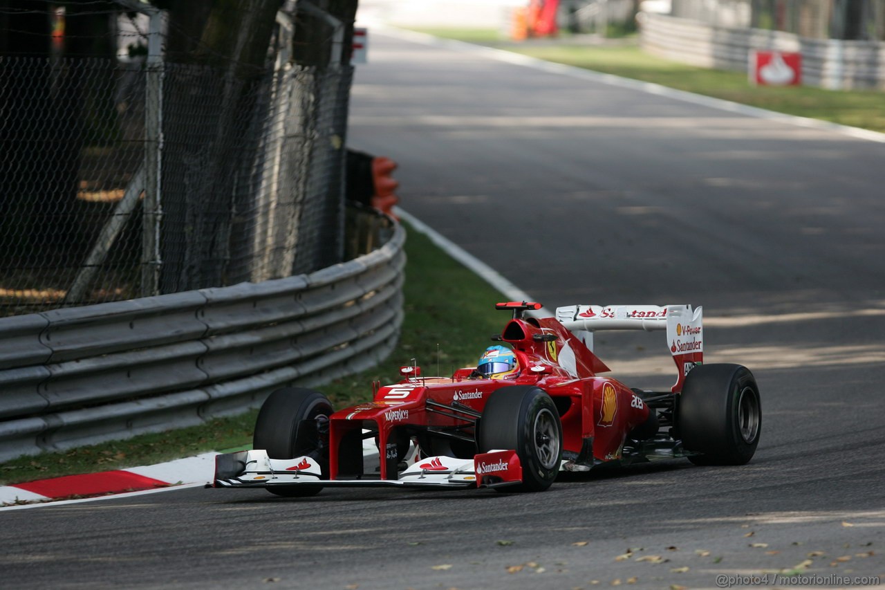 GP ITALIA, 07.09.2012- Prove Libere 1, Fernando Alonso (ESP) Ferrari F2012 