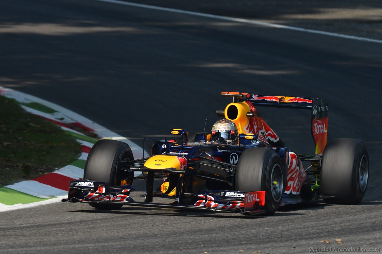 GP ITALIA, 07.09.2012- Prove Libere 1,Sebastian Vettel (GER) Red Bull Racing RB8 