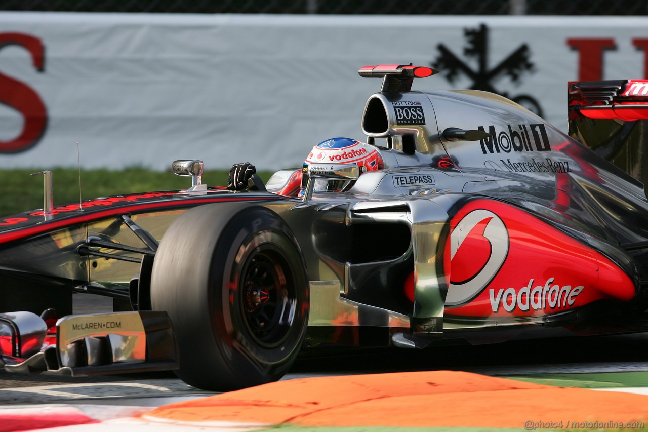 GP ITALIA, 07.09.2012- Prove Libere 1, Jenson Button (GBR) McLaren Mercedes MP4-27 