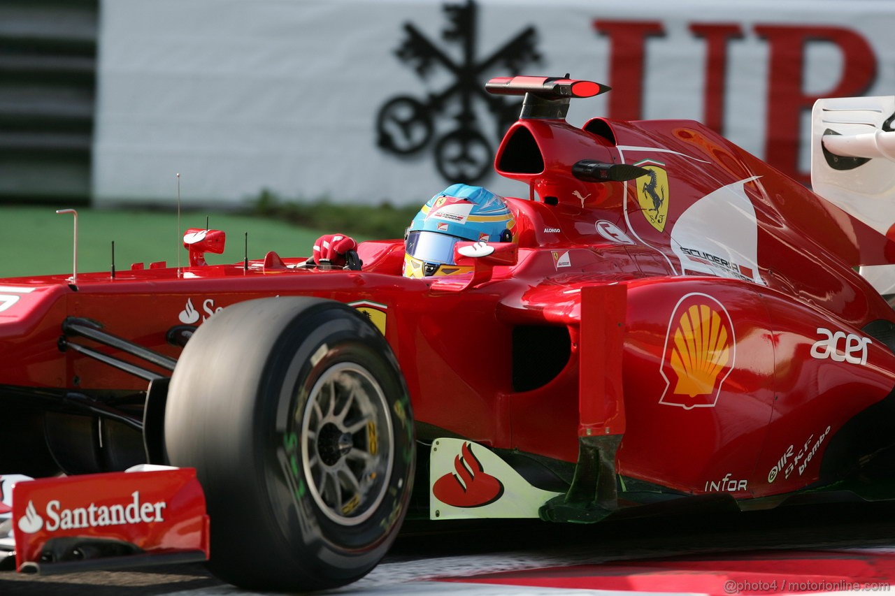 GP ITALIA, 07.09.2012- Prove Libere 1, Fernando Alonso (ESP) Ferrari F2012 