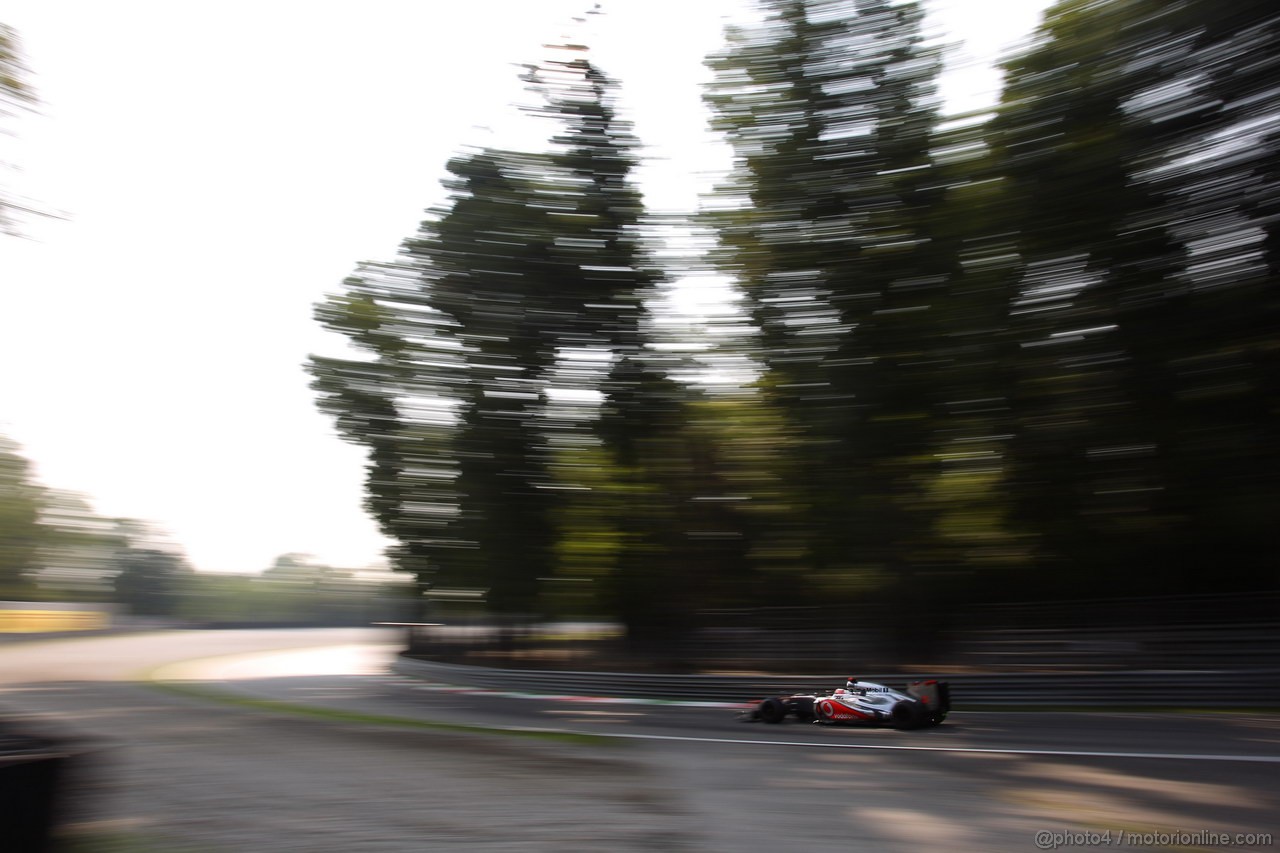 GP ITALIA, 07.09.2012- Prove Libere 1, Jenson Button (GBR) McLaren Mercedes MP4-27 