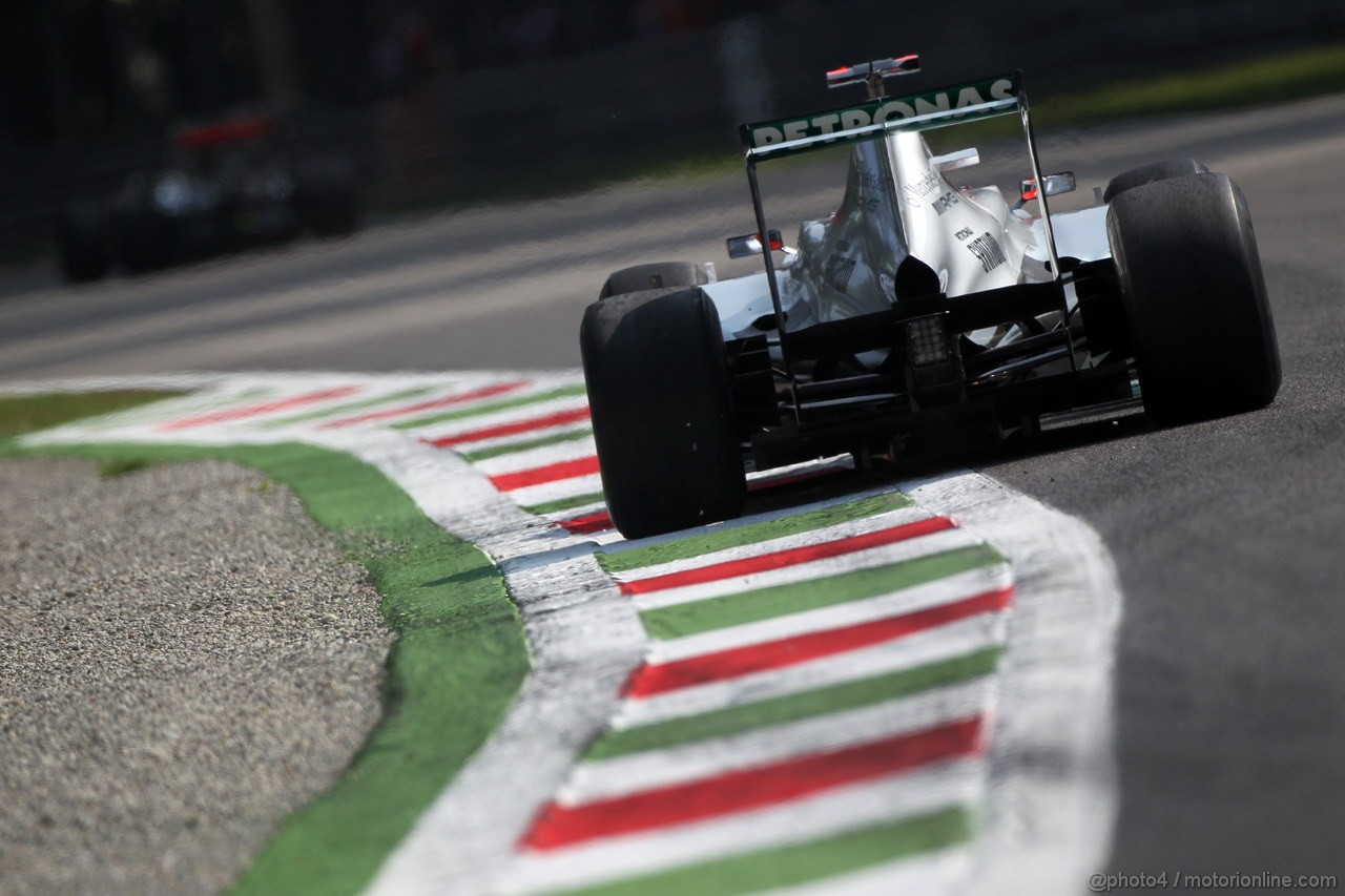 GP ITALIA, 07.09.2012- Prove Libere 1,Michael Schumacher (GER) Mercedes AMG F1 W03 