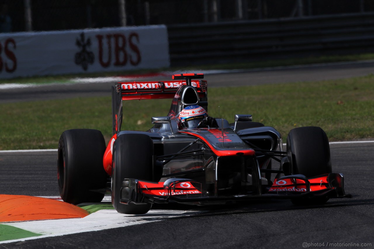 GP ITALIA, 07.09.2012- Prove Libere 1, Jenson Button (GBR) McLaren Mercedes MP4-27 