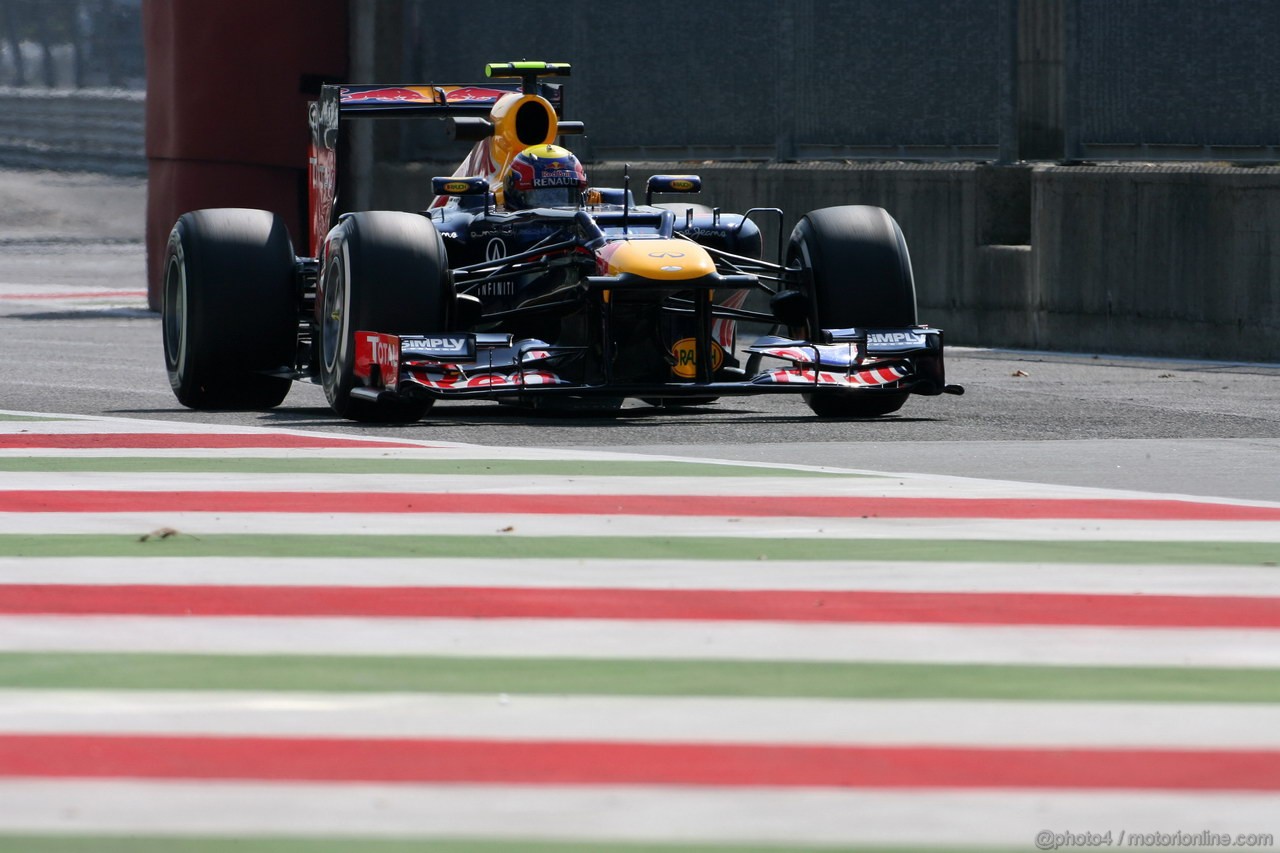 GP ITALIA, 07.09.2012- Prove Libere 2, Mark Webber (AUS) Red Bull Racing RB8 