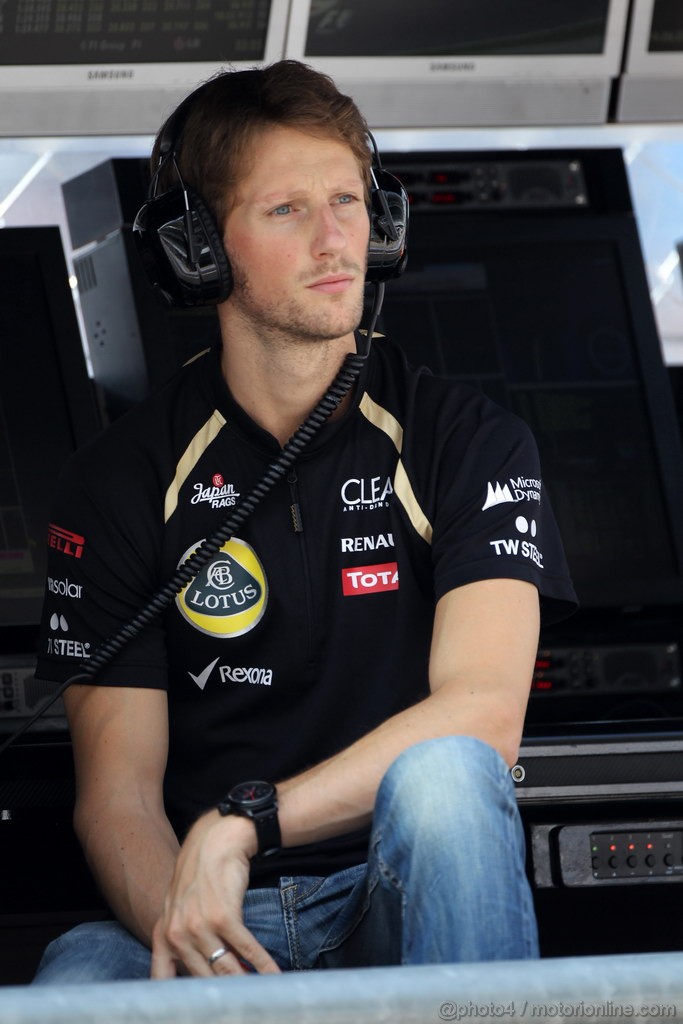 GP ITALIA, 07.09.2012- Prove Libere 2, Romain Grosjean (FRA) Lotus F1 Team E20 