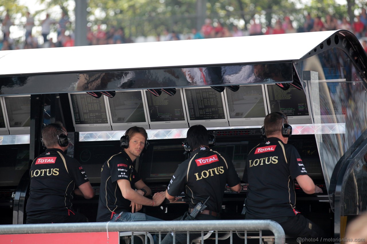 GP ITALIA, 07.09.2012- Prove Libere 2, Romain Grosjean (FRA) Lotus F1 Team E20