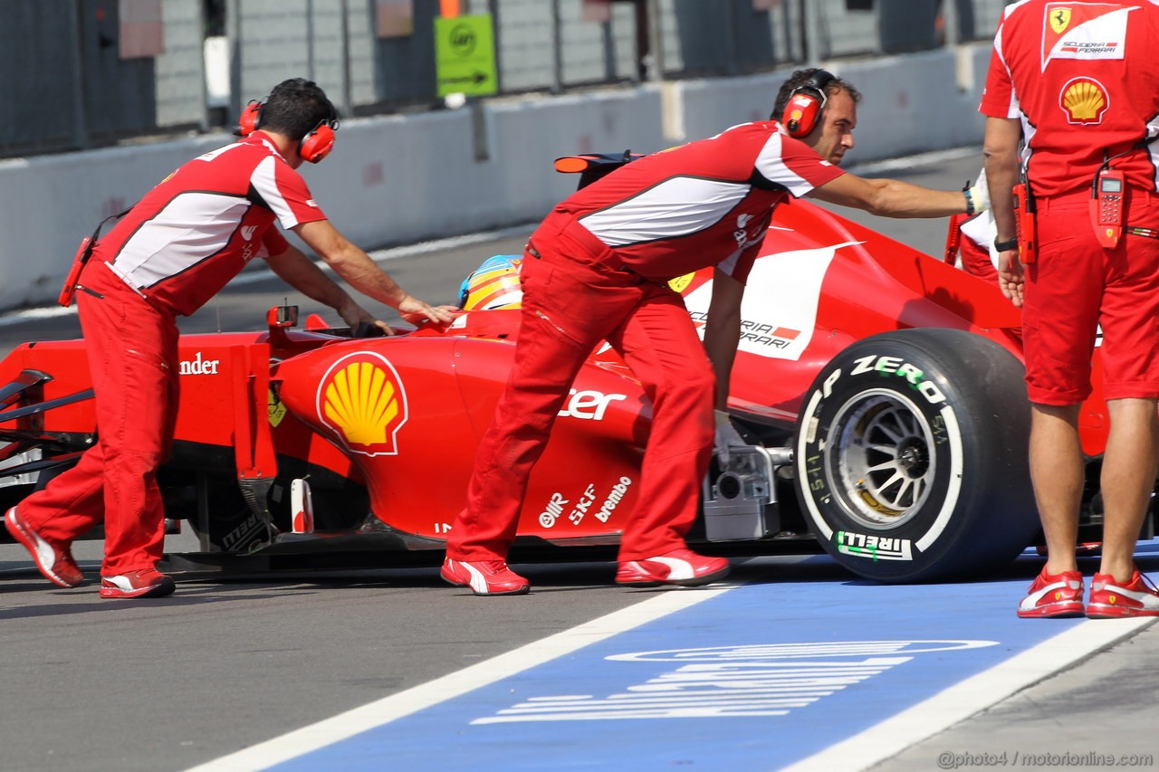 GP ITALIA, 07.09.2012- Prove Libere 2, Fernando Alonso (ESP) Ferrari F2012 