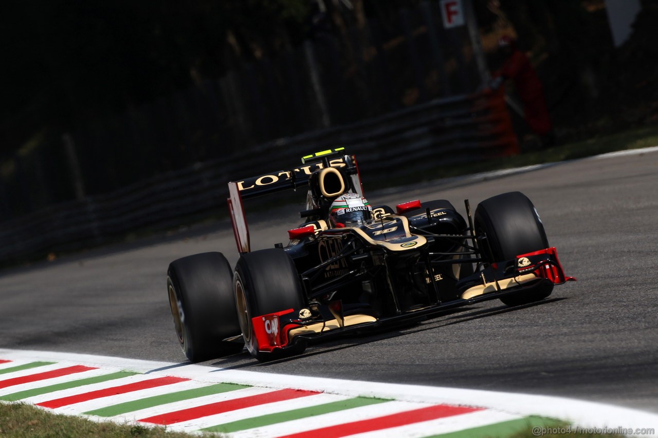 GP ITALIA, 07.09.2012- Prove Libere 2, Jerome D'Ambrosio (BEL), Lotus F1 Team E20 